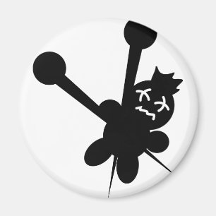 black voodoo doll needles torture magnet