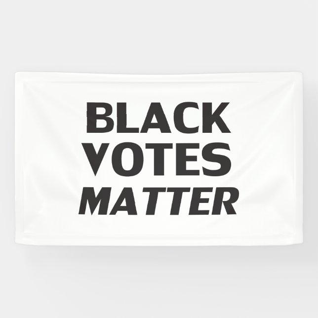 Black Votes Matter - black white Banner (Horizontal)
