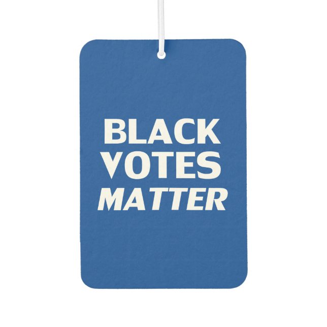Black votes matter - Blue white air freshener (Front)
