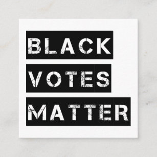 Black Votes Matter Stencil Custom Colours Enclosure Card
