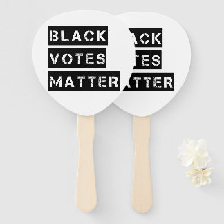 Black Votes Matter Stencil Custom Colours Hand Fan