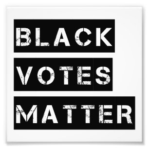 Black Votes Matter Stencil Custom Colours Photo Print