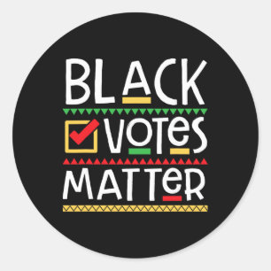 Black Votes Problems Classic Round Sticker