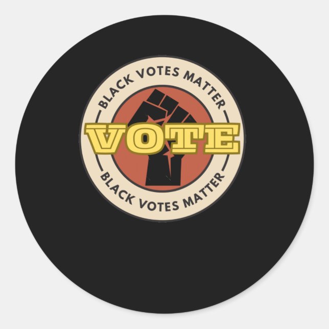 Black Votes Sticker  (Front)