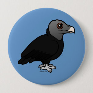 Black Vulture 10 Cm Round Badge