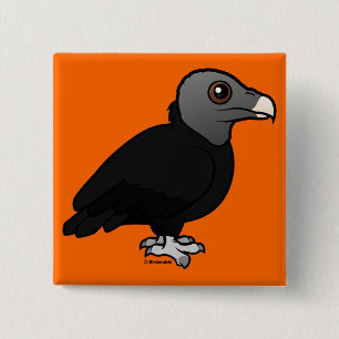 Black Vulture 15 Cm Square Badge
