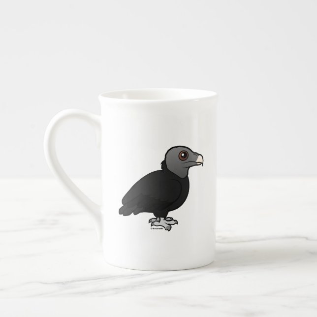 Black Vulture Bone China Mug (Left)