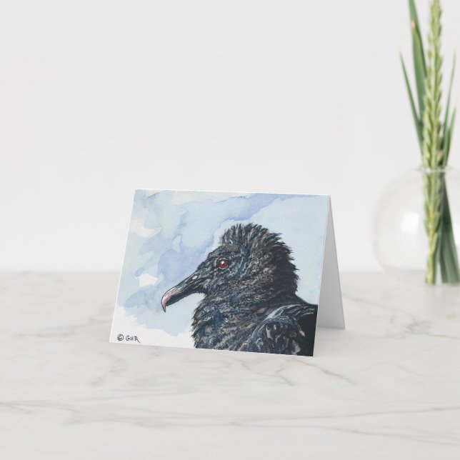 Black Vulture Note Card Original Art (Front)