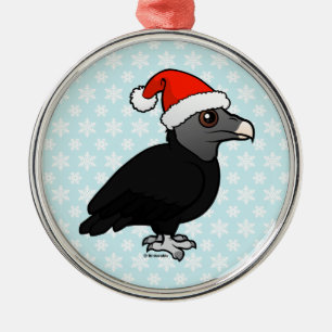 Black Vulture Santa Metal Tree Decoration