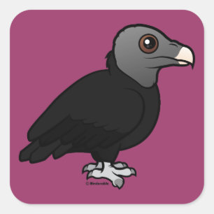 Black Vulture Square Sticker