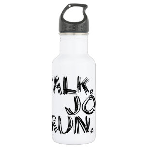 BLACK WALK JOG RUN (font SCRIBBLE) 532 Ml Water Bottle