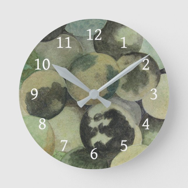 Black Walnuts Round Clock (Front)
