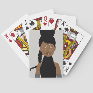Black Warrior Princess Playing Cards