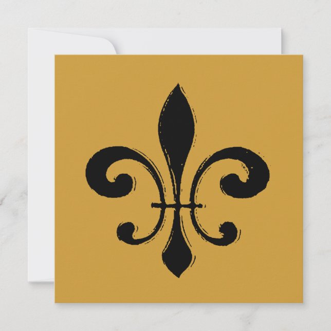 Black Washout Fleur De Lis (Front)