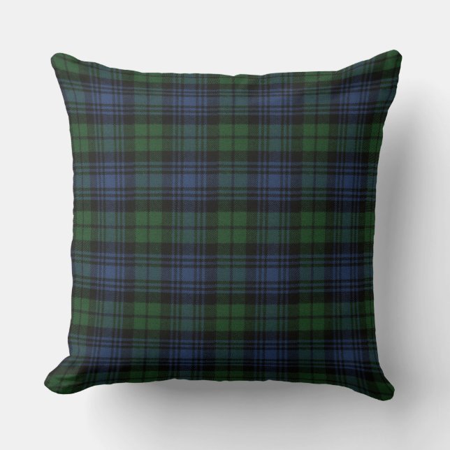 Black Watch Ancient Original Scottish Tartan Cushion (Front)