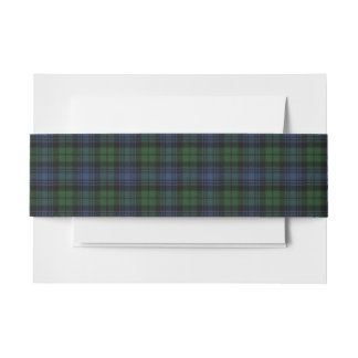 Black Watch Ancient Tartan Invitation Belly Band