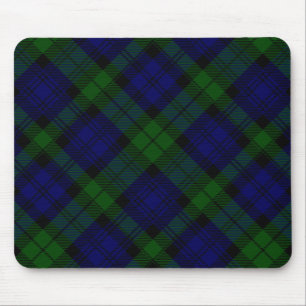 Black Watch clan tartan blue green plaid Mouse Pad