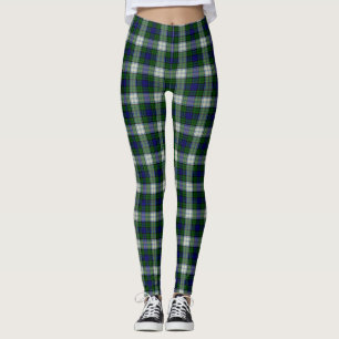 Black Watch Dress Modern Tartan Plaid Pattern Leggings