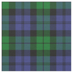 Black Watch Military Tartan Print Fabric