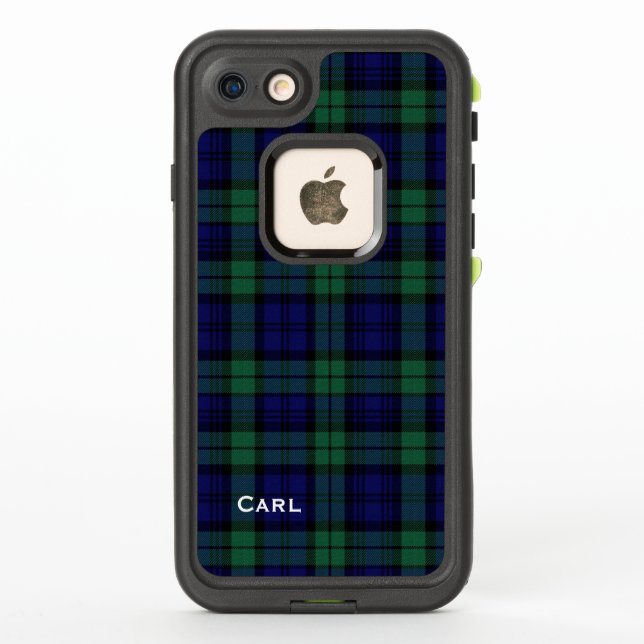 Black Watch Plaid LifeProof iPhone 7 Case (Back)