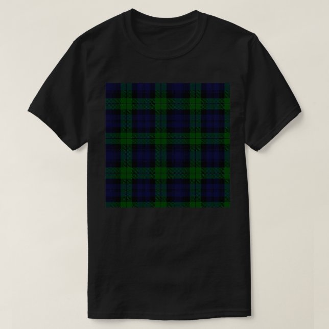 Black Watch Scottish Tartan Clan Scotland T-Shirt (Design Front)