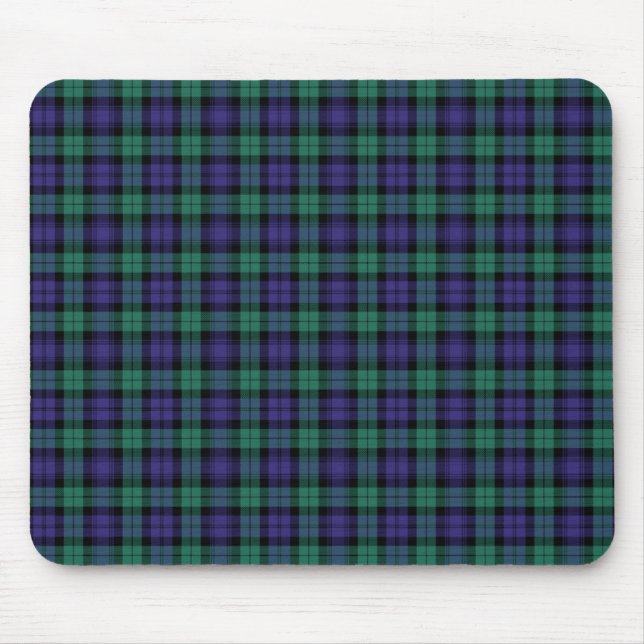 Black Watch Scottish Tartan Mouse Pad (Front)