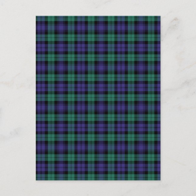 Black Watch Scottish Tartan Postcard (Front)
