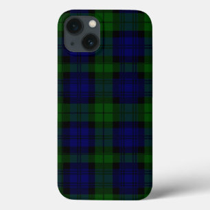 Black Watch Tartan Blue Green Plaid iPhone 13 Case