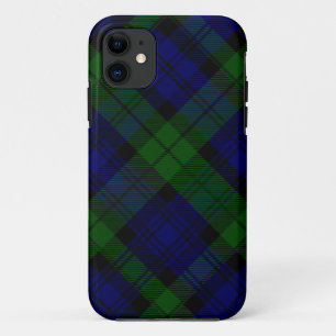 Black Watch Tartan Blue Green Plaid Case-Mate iPhone Case
