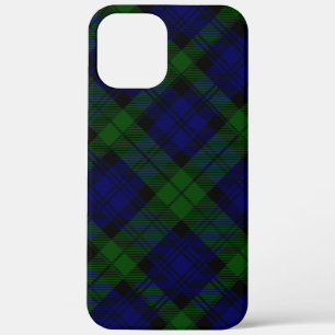 Black Watch Tartan Blue Green Plaid iPhone 12 Pro Max Case