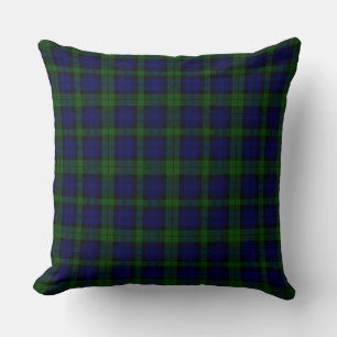 Black Watch Tartan Blue Green Plaid Cushion