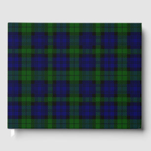 Black Watch Tartan Blue Green Plaid Guest Book