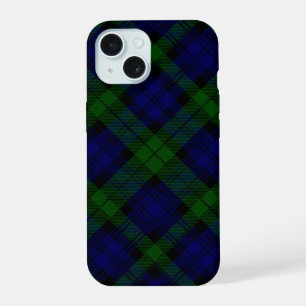 Black Watch Tartan Blue Green Plaid iPhone 15 Case