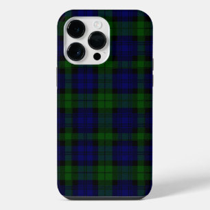Black Watch Tartan Blue Green Plaid iPhone 14 Pro Max Case