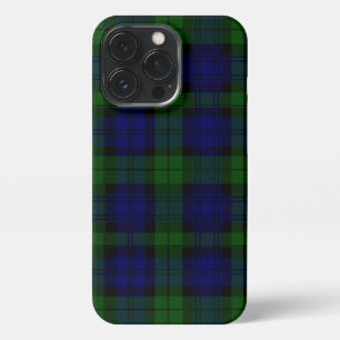 Black Watch Tartan Blue Green Plaid iPhone 13 Pro Case