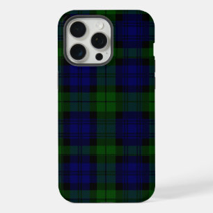 Black Watch Tartan Blue Green Plaid iPhone 15 Pro Max Case