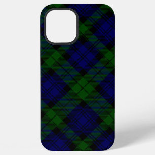 Black Watch Tartan Blue Green Plaid iPhone 12 Pro Max Case