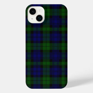 Black Watch Tartan Blue Green Plaid iPhone 14 Plus Case