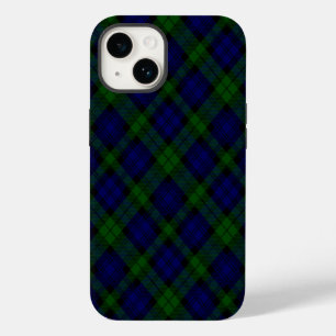 Black Watch Tartan Blue Green Plaid iPhone 14 Case