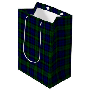 Black Watch Tartan Blue Green Plaid Medium Gift Bag