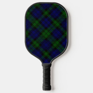 Black Watch Tartan Blue Green Plaid Pickleball Paddle
