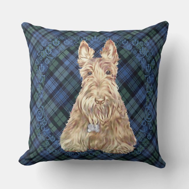 Black Watch Tartan Cushion (Front)