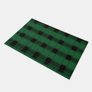 Black Watch Tartan Fabric Pattern Doormat