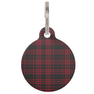 Black Watch Tartan Fabric Pattern Pet Tag