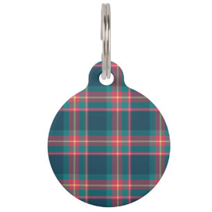 Black Watch Tartan Fabric Pattern Pet Tag
