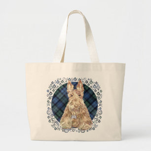 Black Watch Tartan Large Tote Bag