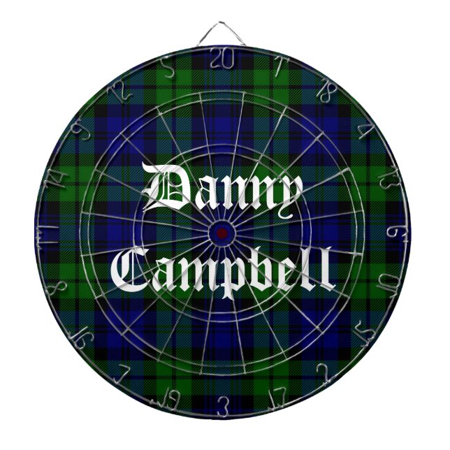 Black Watch Tartan Plaid Custom Dart Board (Front)