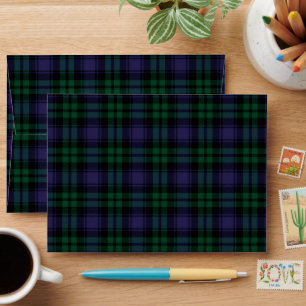 Black Watch Tartan, Plaid Envelope