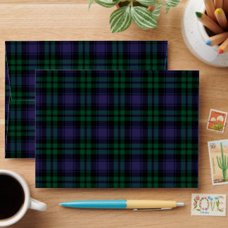 Black Watch Tartan, Plaid Envelope