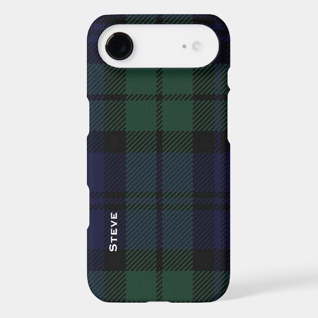 Black Watch Tartan Plaid iPhone 7 Case (Back)